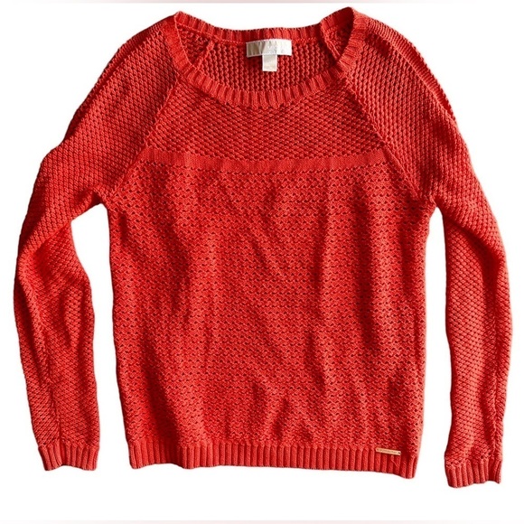 MICHAEL Michael Kors Women's Orange Knit Pullover Medium​​​​​​​ - Picture 2 of 6